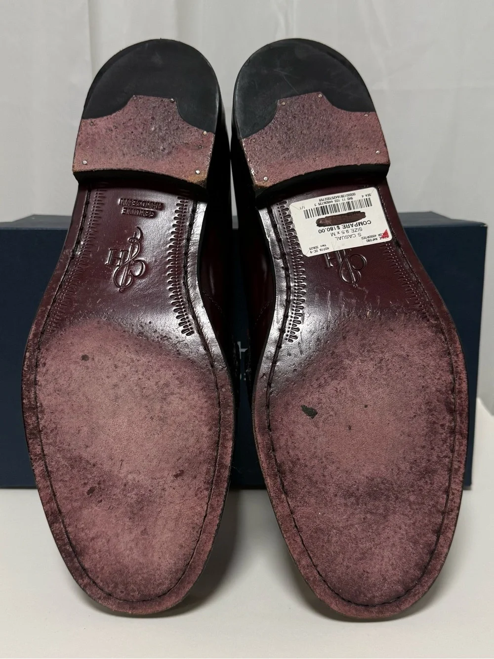 Men’s 9.5 Cole Haan Men's Dark Burgundy Tassel Leather Loafers